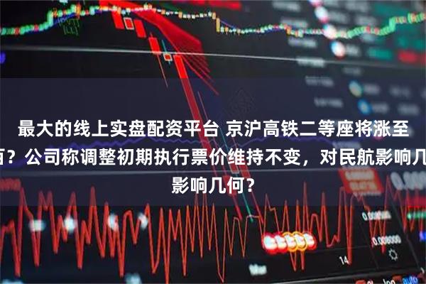 最大的线上实盘配资平台 京沪高铁二等座将涨至八百？公司称调整初期执行票价维持不变，对民航影响几何？